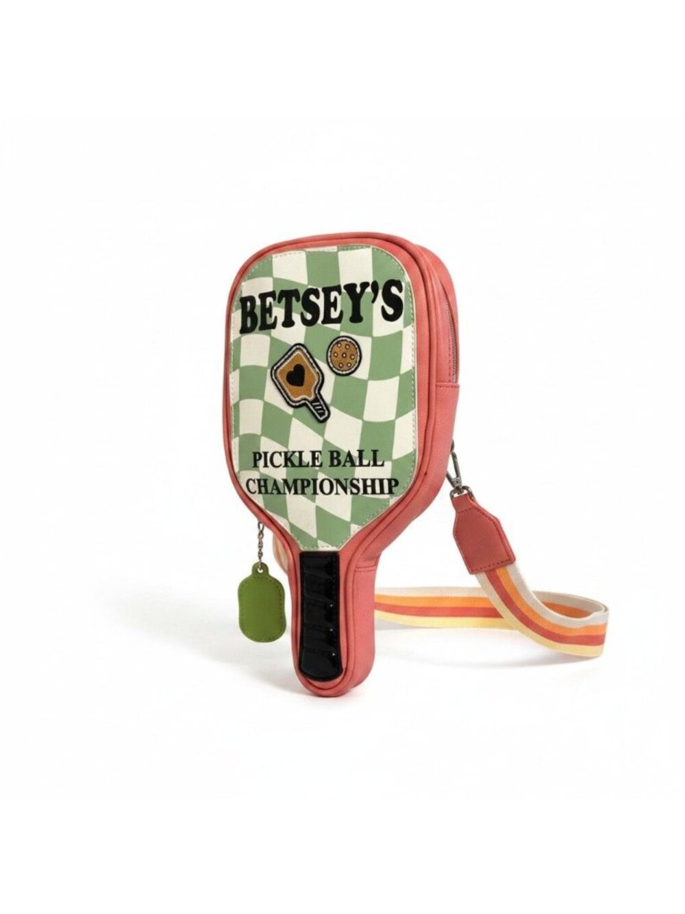 Betsey Johnson Pickleball Championship Crossbody Bag, Paddle Shape new with tags